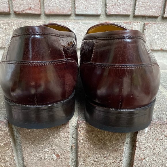 JOHNSTON & MURPHY Men's Brown Tassel Slip On Gator Print Loafers Size 12 - Picture 6 of 11